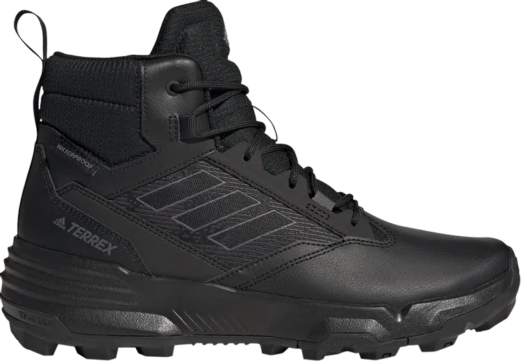 Adidas Terrex Unity Leather Mid RainDY 'Black Grey' Boots, black