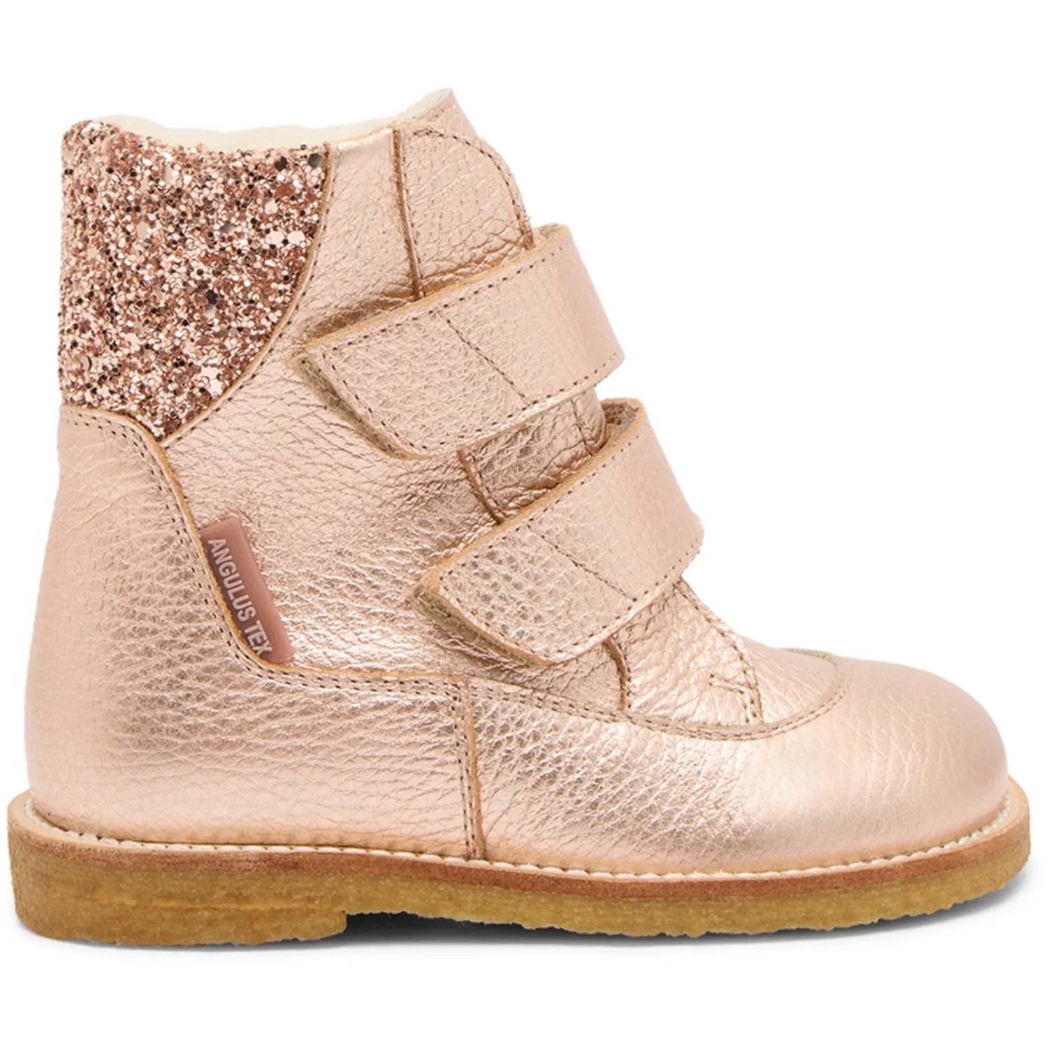 Angulus Copper/Maple Glitter Tex Boot with Velcro Closure