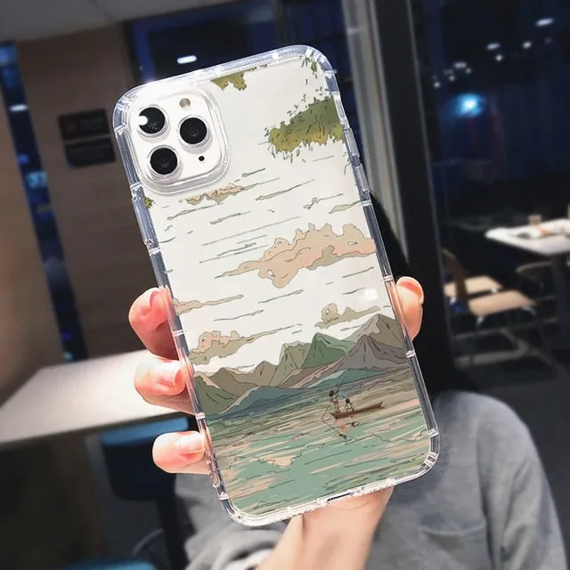 Vintage Snow-Capped Mountain Sunset Phone Case